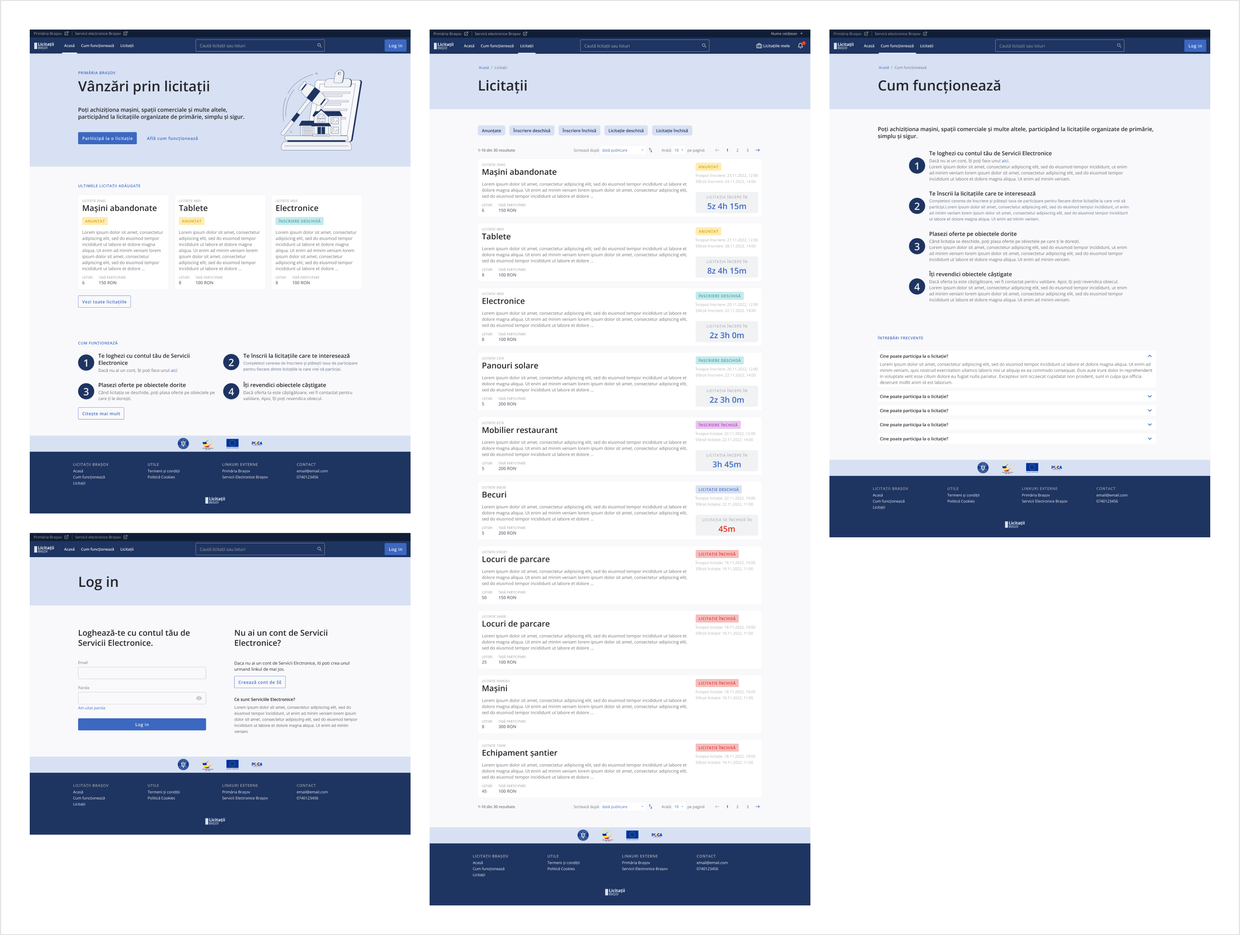 Information pages